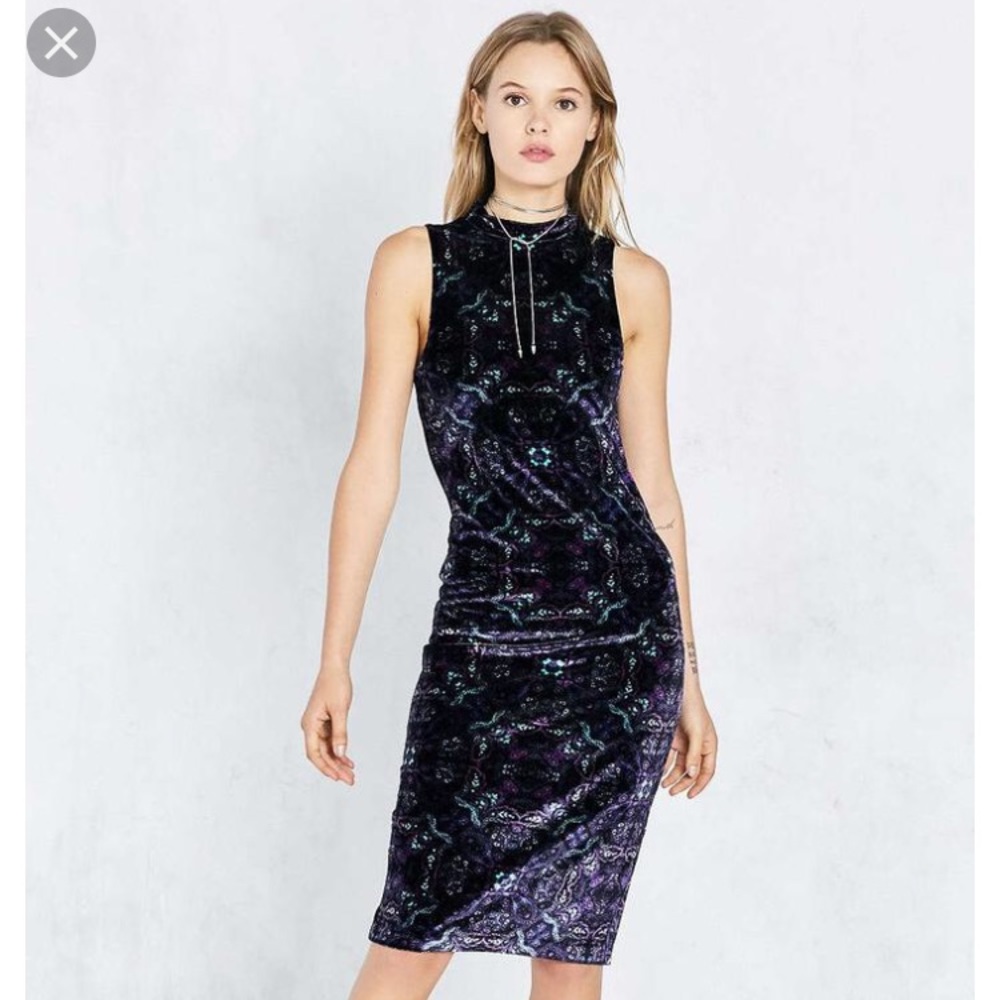 Urban outfitters velvet pattern dress